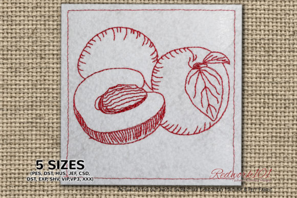 Apricot Fruits with Sliced Redwork: A Designer's Review