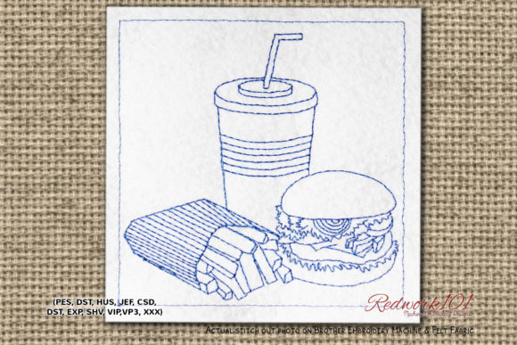 Burger with Fries Redwork: A Designer's Review