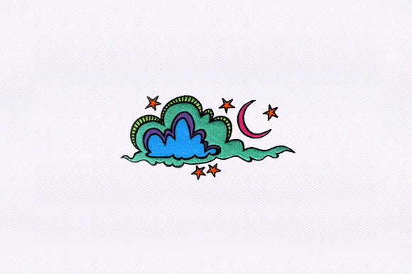 Drifting Clouds: A Fairy Tale Embroidery Design for Craft Fairs