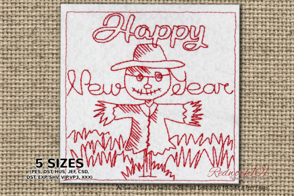 New Year Celebration with Scarecrow Embroidery Review