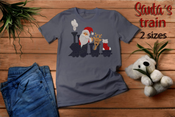 Santa Coming by Train – A Christmas Embroidery Review