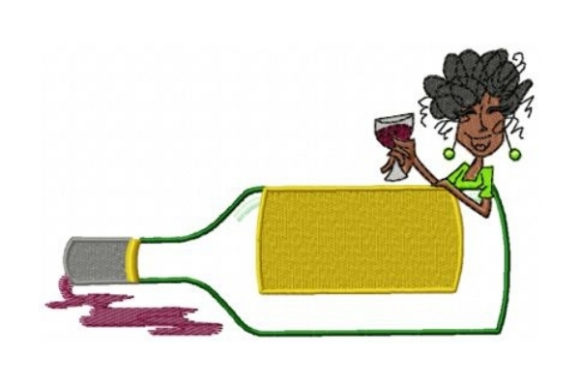 Scarlet Bottle: A Wine Lover's Embroidery Design Worth Your Thread